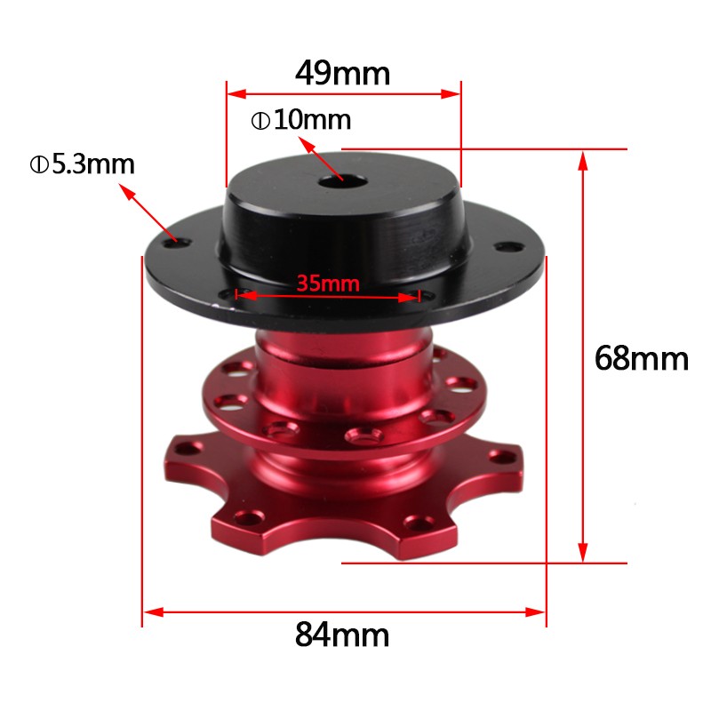 Racing Suede 350mm Deep Dished Alloy Steering Wheel Quick Release Hub Kit