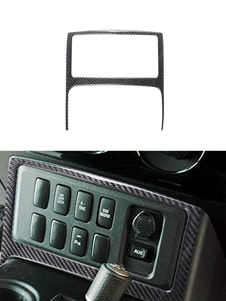 Carbon Fiber Interior Central Console CD Cover Trim for Mazda MX-5 Miata 2009-15 v
