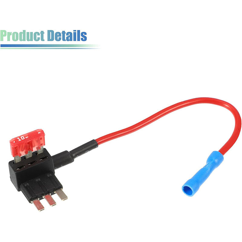 2pcs Car Fuse Tap Add a Circuit Adapter with 2pcs 10A Micro3 ATL Blade Type Fuse