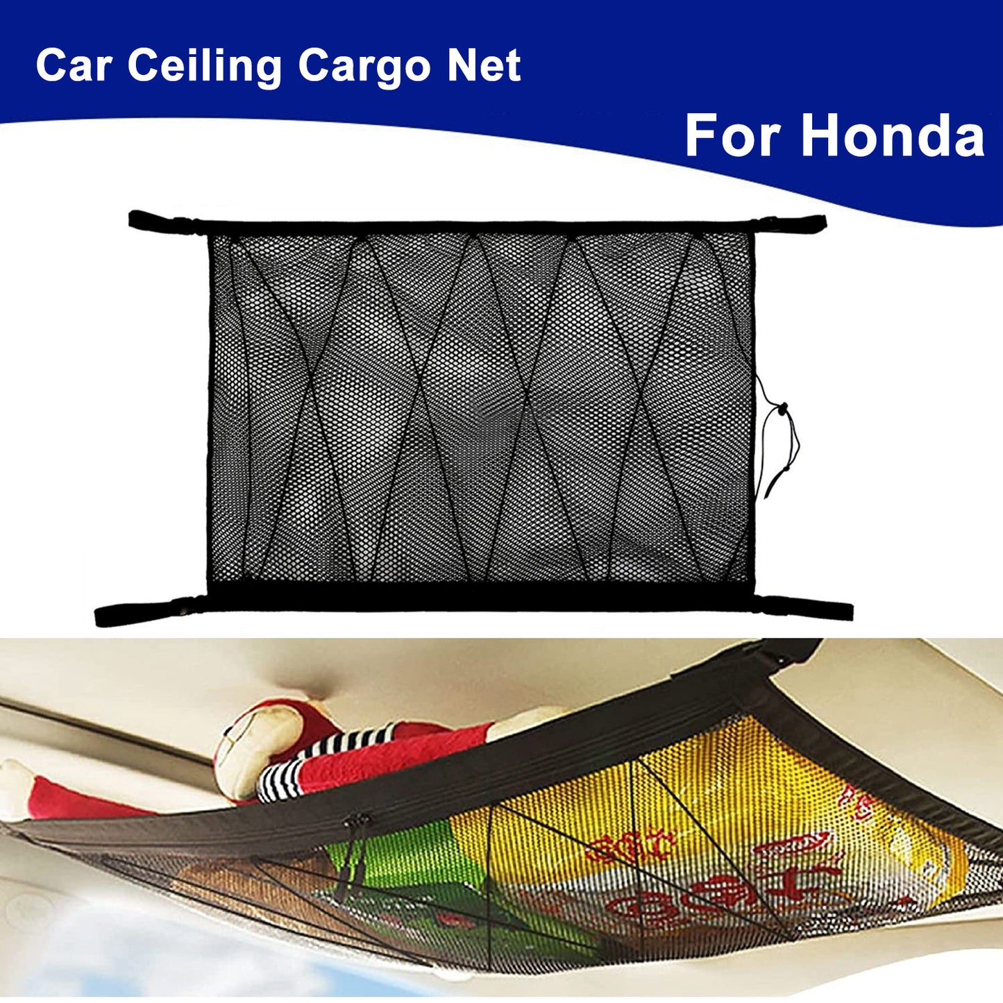 Suitable for Honda for Civic parts, car roof ceiling cargo mesh bags, storage bags - n