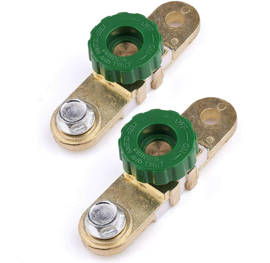 2X Battery Link Terminal Quick Cut-off Disconnect Kill Shut Switch Side Post Q