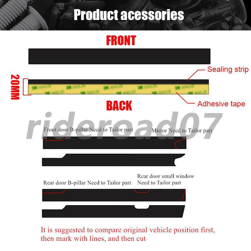 4M Rubber Seal Strip Trim Edge Moulding Weatherstrip Car Front Rear Side Window