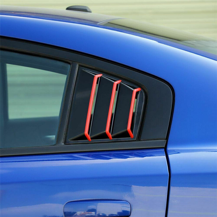 Car Window Scoop Side Louver Air Vent Cover With Trim For 2011-21 for Dodge for Charger