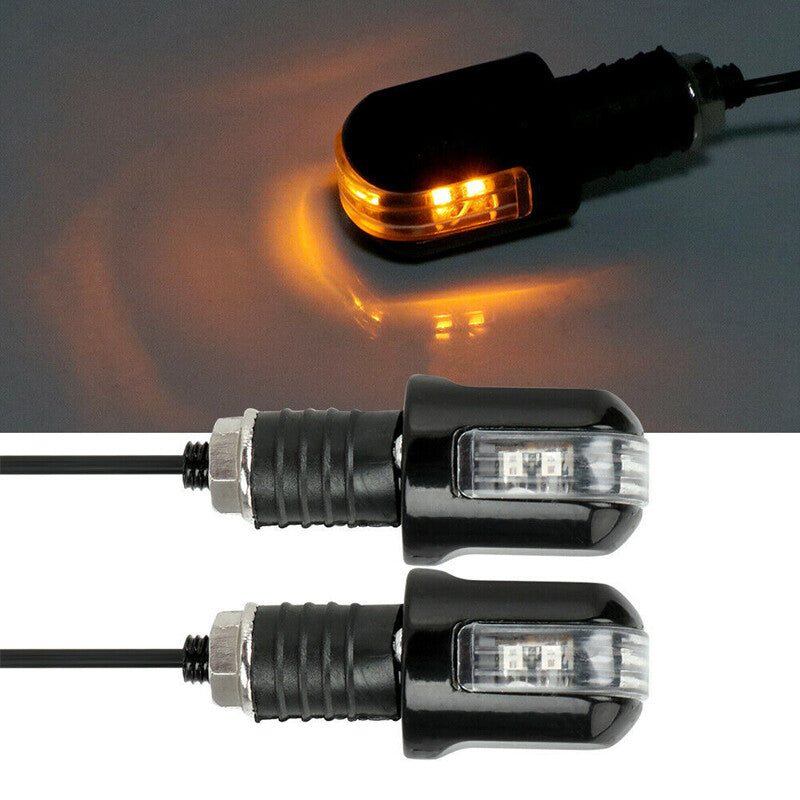 2x Practical Motorcycle Handlebar Turn Signal LED Corner Light Indicator Blinker v