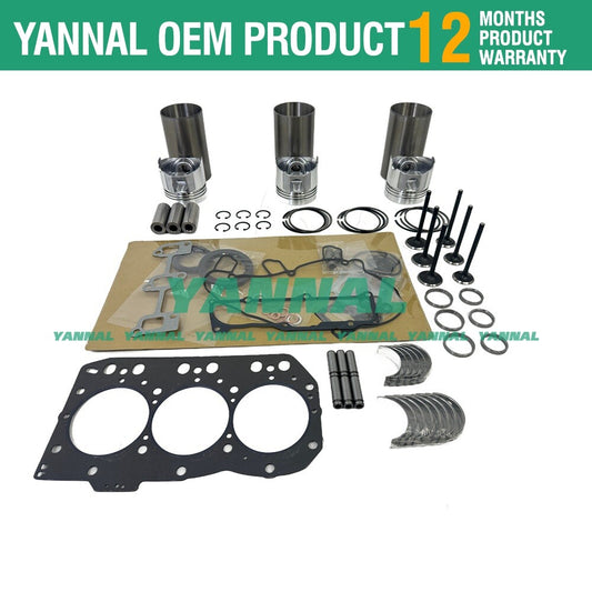 Overhaul and rebuild kit for 3TNC80 and 3TNC80L engines suitable for F200, F220, B32, and B25 tractors.