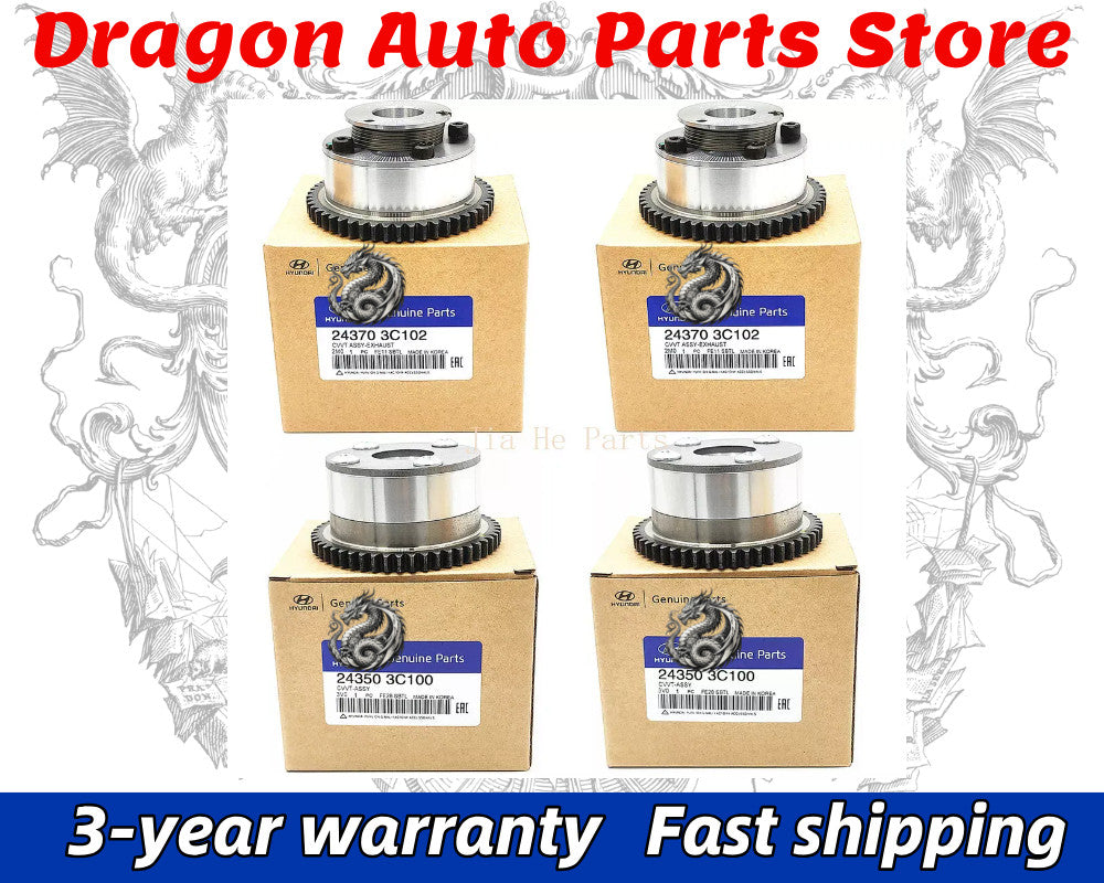 4PCS CVVT Intake Exhaust Camshaft Gear Set for Hyundai for Kia 3.3L 3.8L 07-14