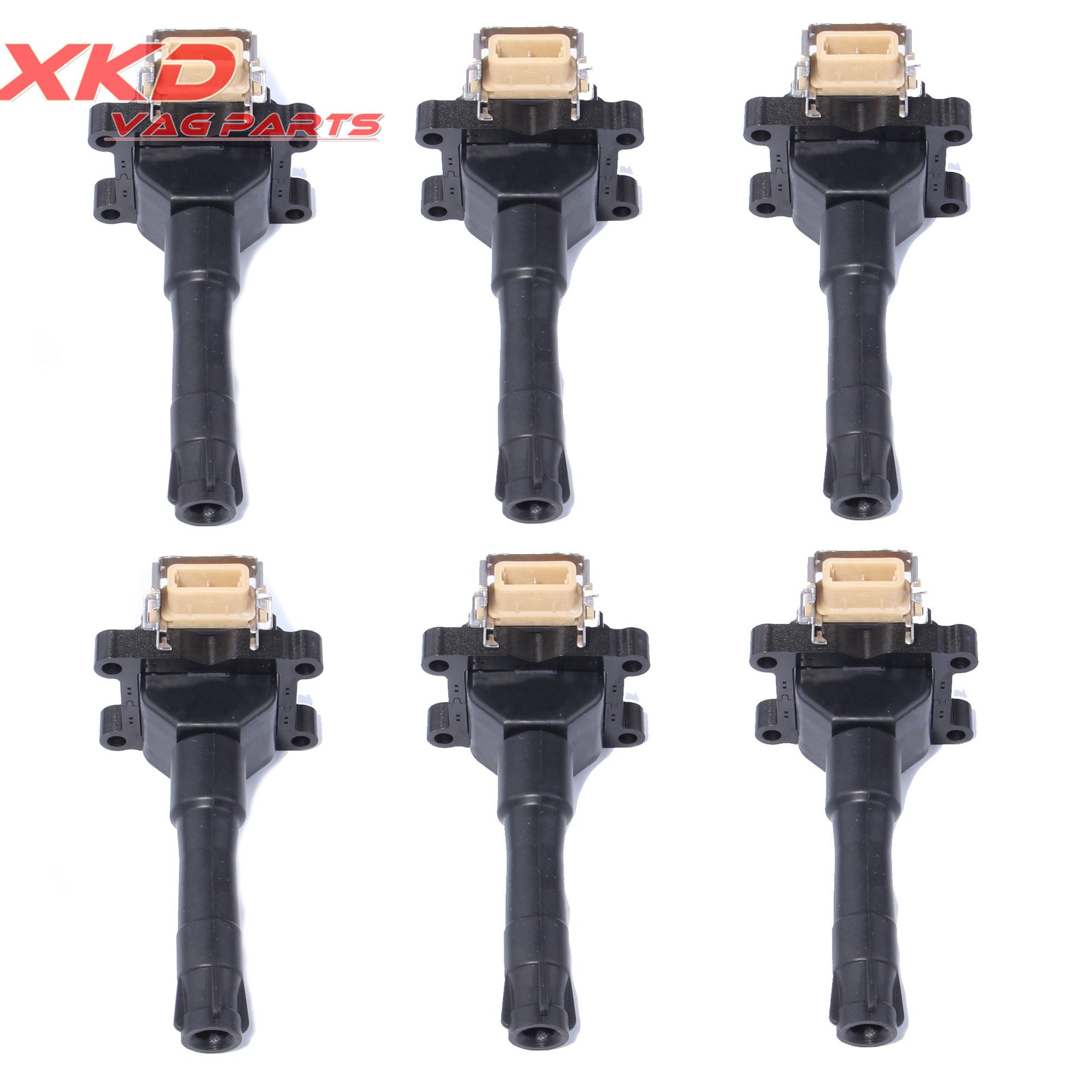 6-piece ignition coil set suitable for BMW E30, E32, E34, E36, M3, S50, E38, M42, M50, M60 (12121729842-)
