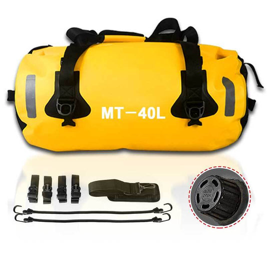 Motorcycle Waterproof Bag Outdoor Travel Rear Rack Luggage Saddlebag Yellow 40L