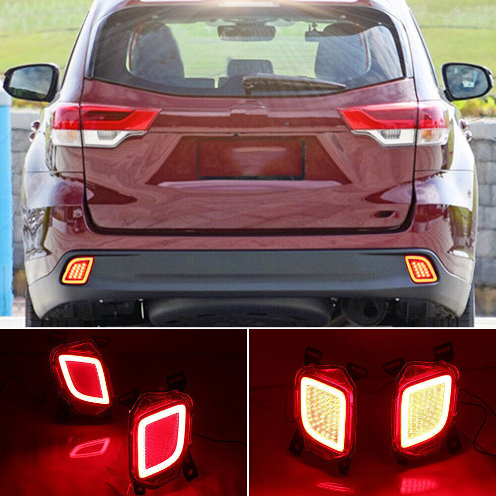 LED Rear Bumper Tail Brake Reflector Light Lamp For Toyot@a Highlander 2016-2018 n