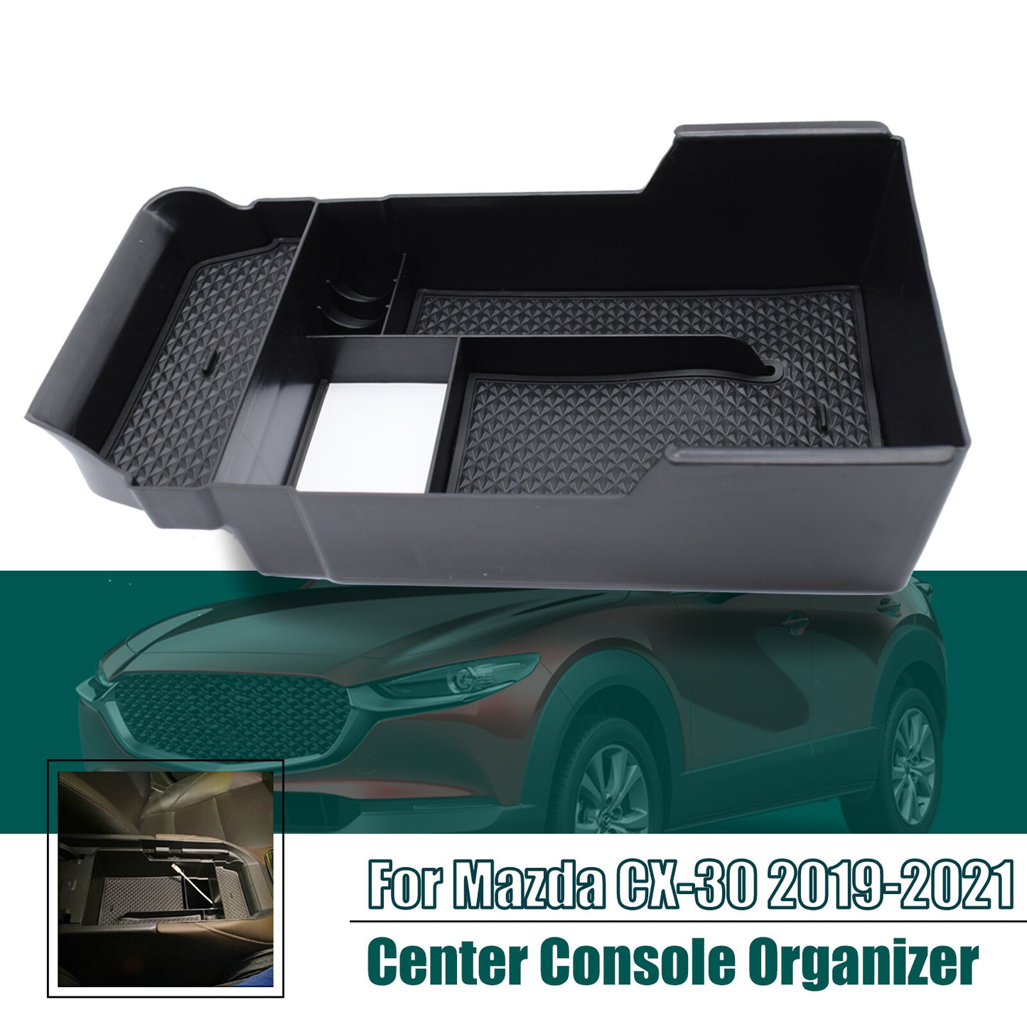 for Mazda CX-30 CX30 2019-2021 Center Console Organizer Armrest Storage Box Tray Q