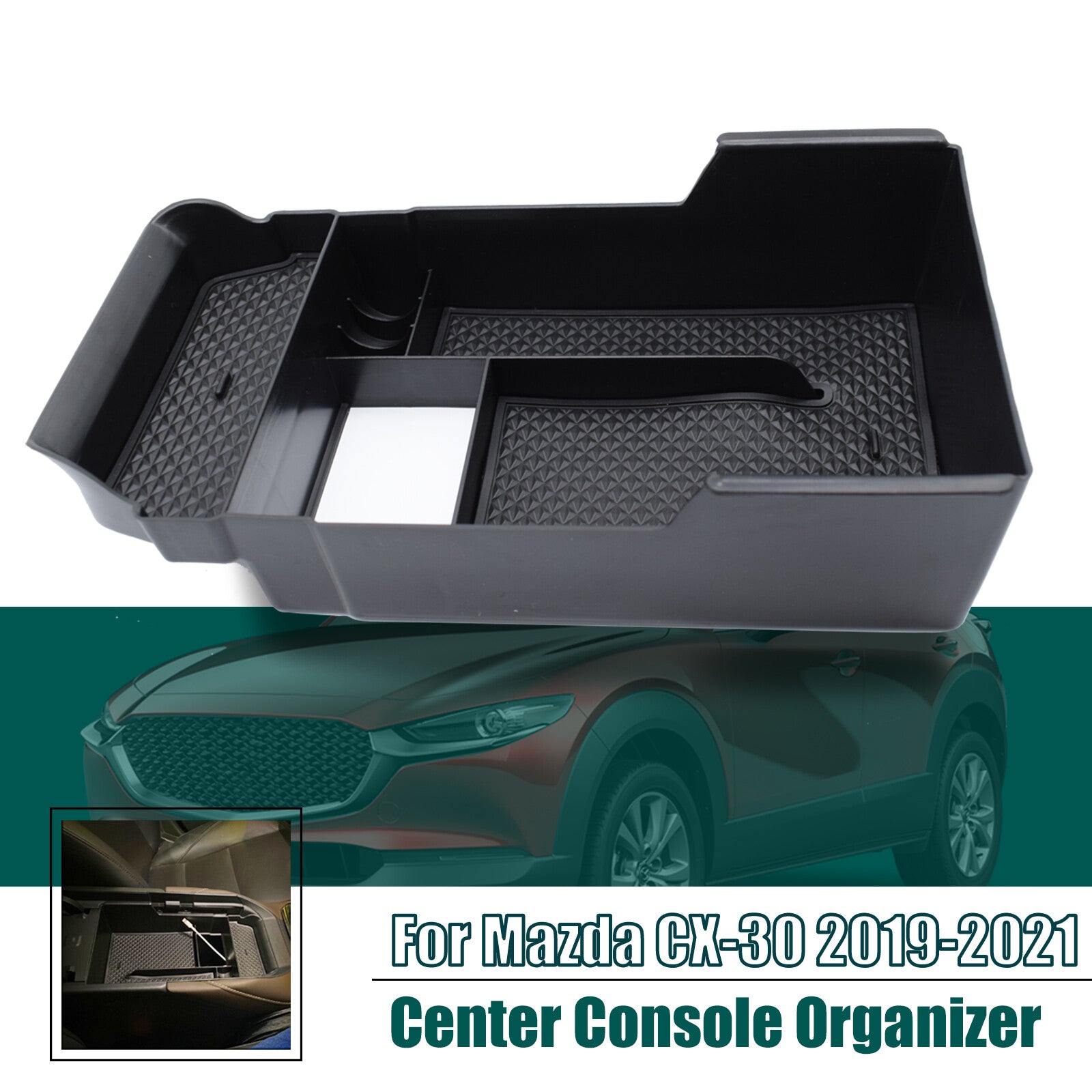 for Mazda CX-30 CX30 2019-2021 Center Console Organizer Armrest Storage Box Tray Q