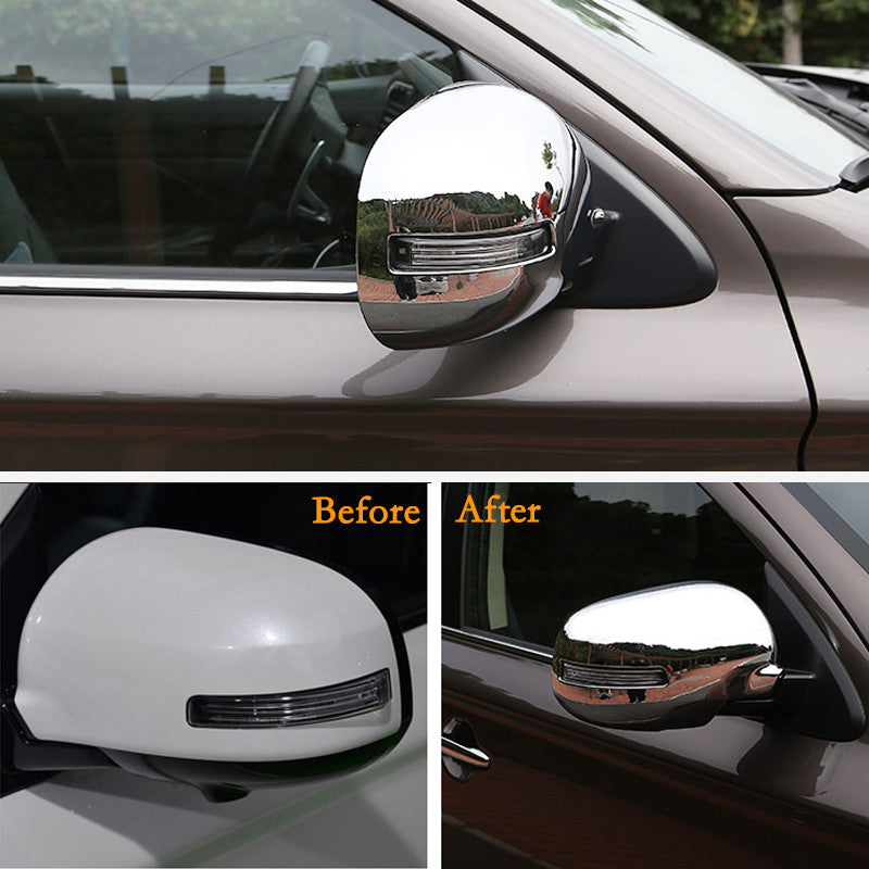 for Mitsubishi Outlander 2013-2021 Chrome External Side Door Mirror Cover Trims