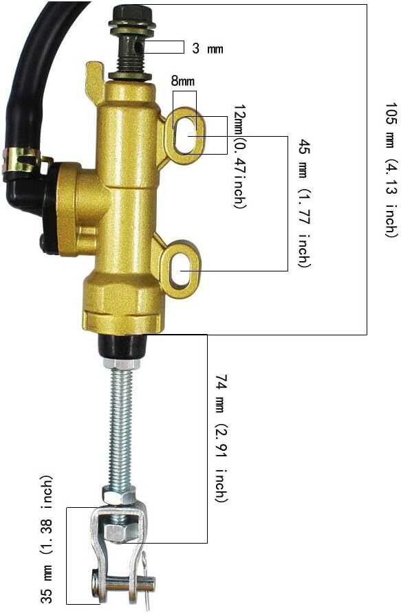 Rear Brake Master Cylinder for American Sportworks Carbide 150cc,Arctic Cat