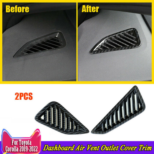 for Toyota for Corolla 20-23 Carbon Fiber Dashboard AC L&R Air Outlet Vent Trim
