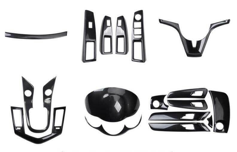 for Chevy for Cruze Mt 2010-2016 Carbon Fiber Interior Decor Full Set Trim 17PCS