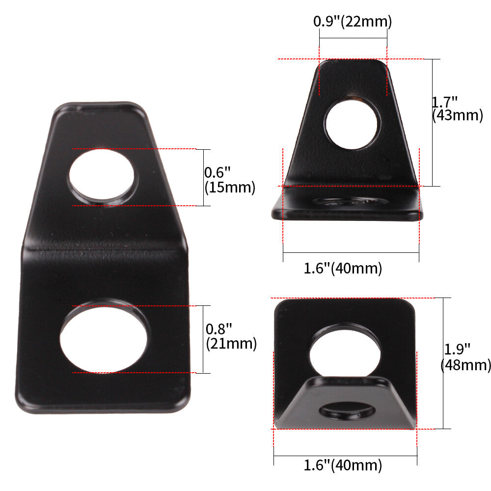 2PCS Belt Mounting 90 Degree Angle Bracket Kit for Seat L-Bracket Hardware Kit Q