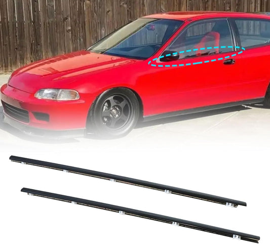 Outer Window Door Molding Set RH & LH Fit for Honda for Civic EG6 EG4 3D 1992-1995 n