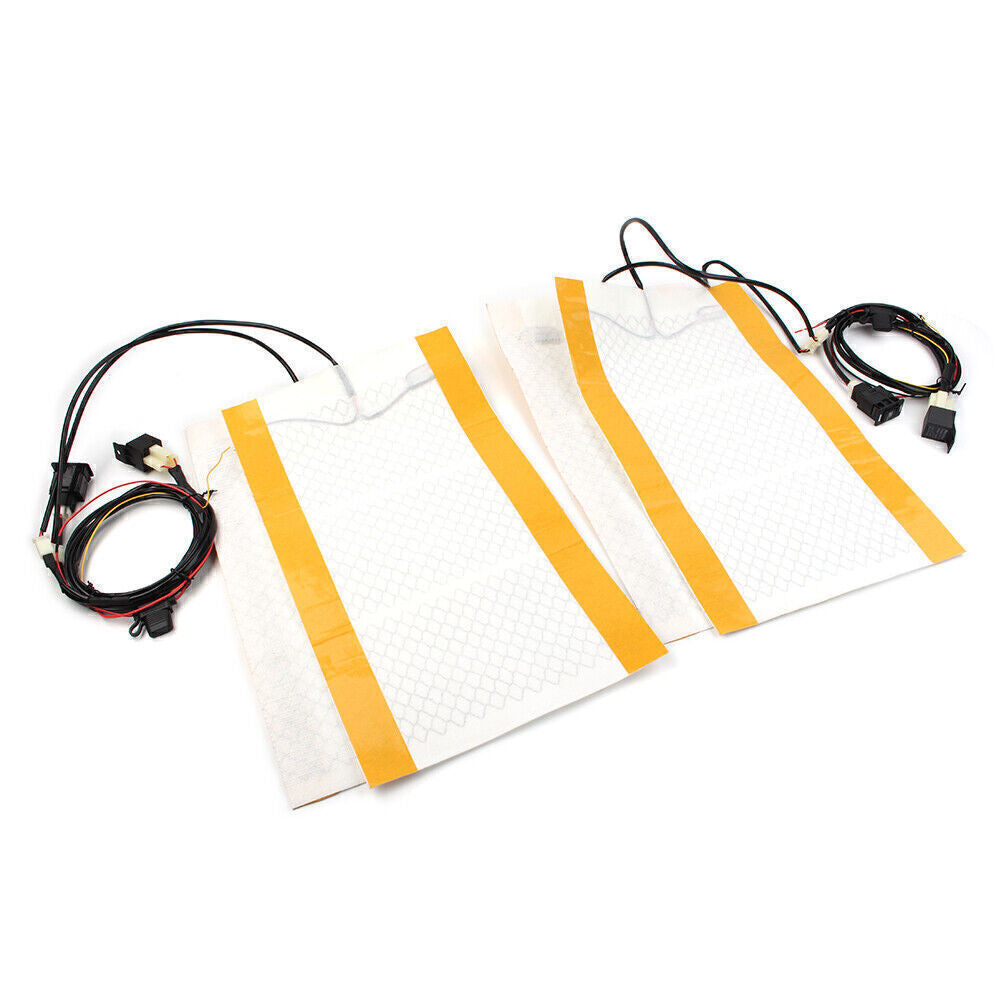 4x Universal Car for Seat Heater Pads Kit Carbon Fiber Heating Heated Cushion Warmer Q