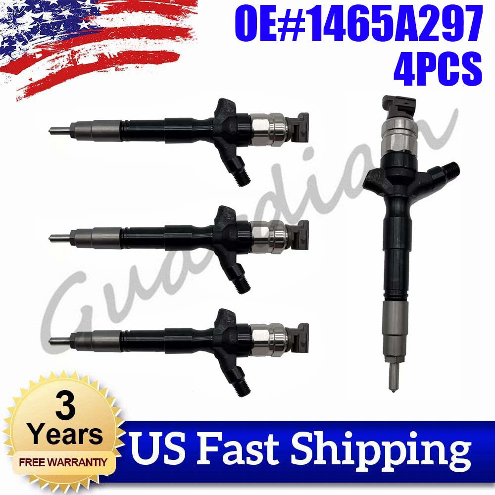 4x Rail Diesel Injector Pickup 1465A257 1465A297 for Mitsubishi Pajero L200 4D56