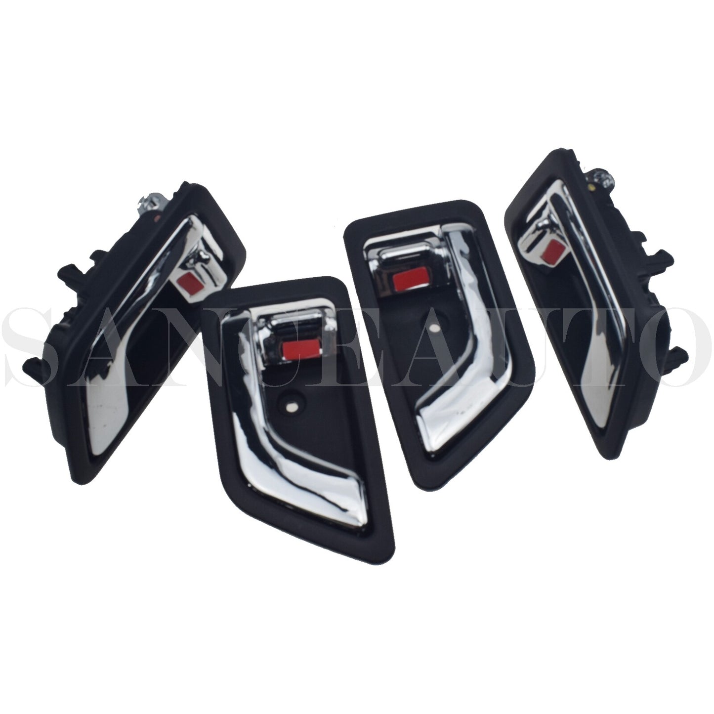 4-piece chrome interior door handle set for left and right, suitable for Hyundai Getz/Click/TB 2002-09- n