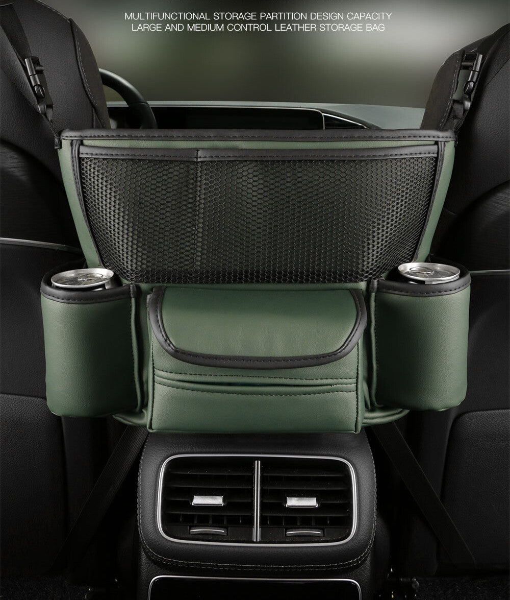 Car Storage Pocket Handbag Holder Between for Seat Organizer Leather Bag Kid Barrier