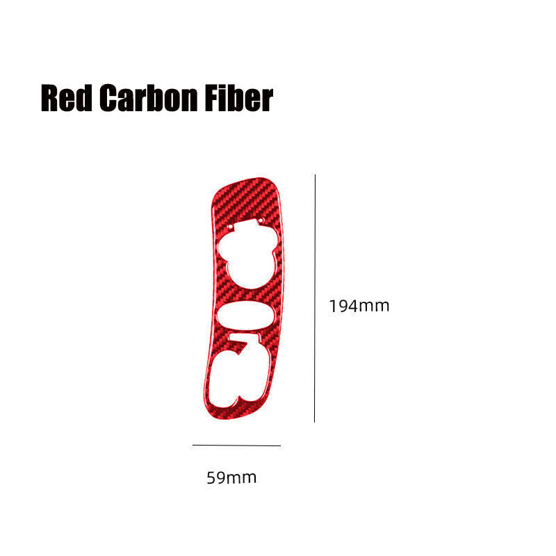Red carbon fiber window control switch button trim for Corvette C5 98-04- n