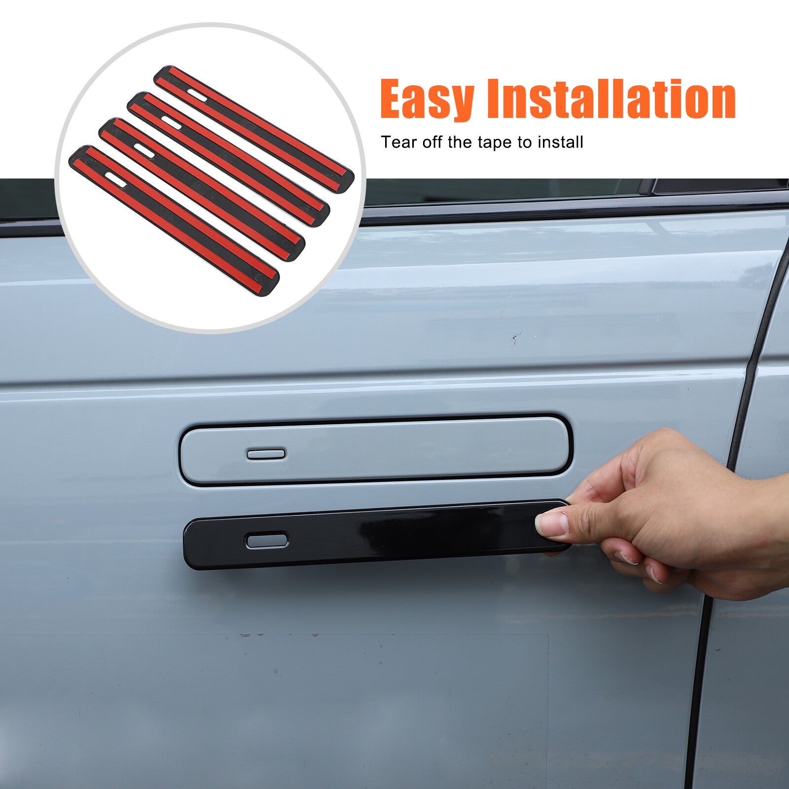 Glossy black side door handle protectors for Land Rover for Range Rover Velar 2017-2025 4X- n