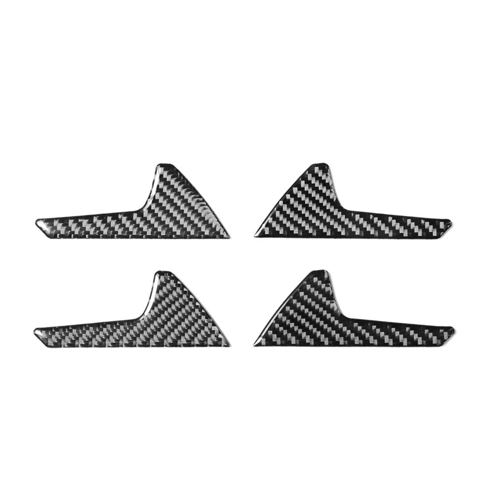 4Pcs Carbon Fiber Interior Door Handle Trim Cover for VW for Golf MK7 2014-2019