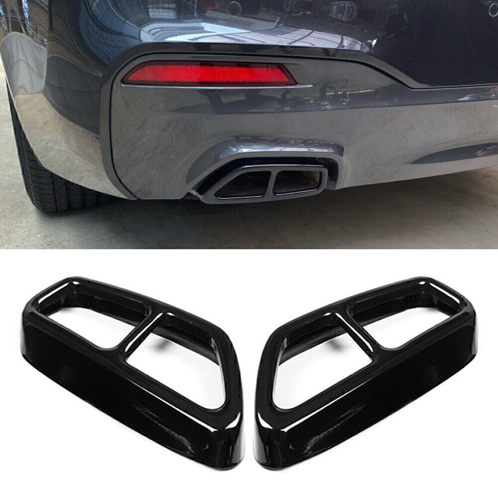 for BMW 5 Series G30 G31 2018-2022 19 Exhaust Muffler Tailpipe Cover Trim Black