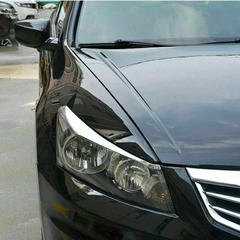 ABS Chrome Headlight Lamp Eyebrow Molding Trim Covers for Honda Accord 2008-2012
