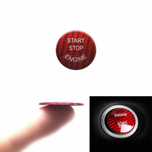 Red Carbon Fiber Start Stop Engine Button Cover for BMW F16 F15 F10 F32 F30 F20
