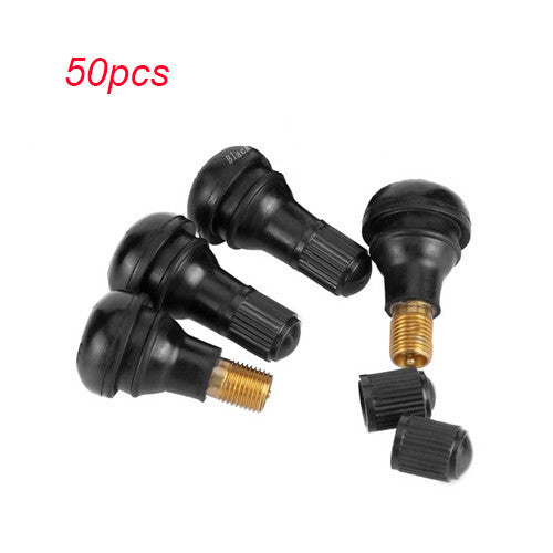 50x Snap In Rubber Valve Stems For MotorcycleATVLawn MowerGarden Tractor Q