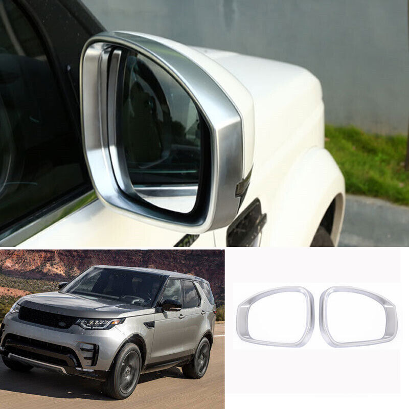 for Land Rover Discovery 5 2017-25 Silver Rear View Mirror Rain Eyebrow Frame 2P