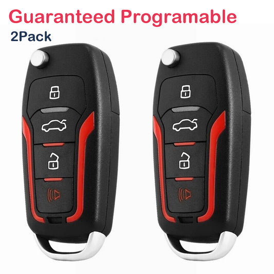 Upgraded flip-top remote control car keychain for Ford for Mustang 2005, 2006, 2007, and 2008 models. CWTWB1U311