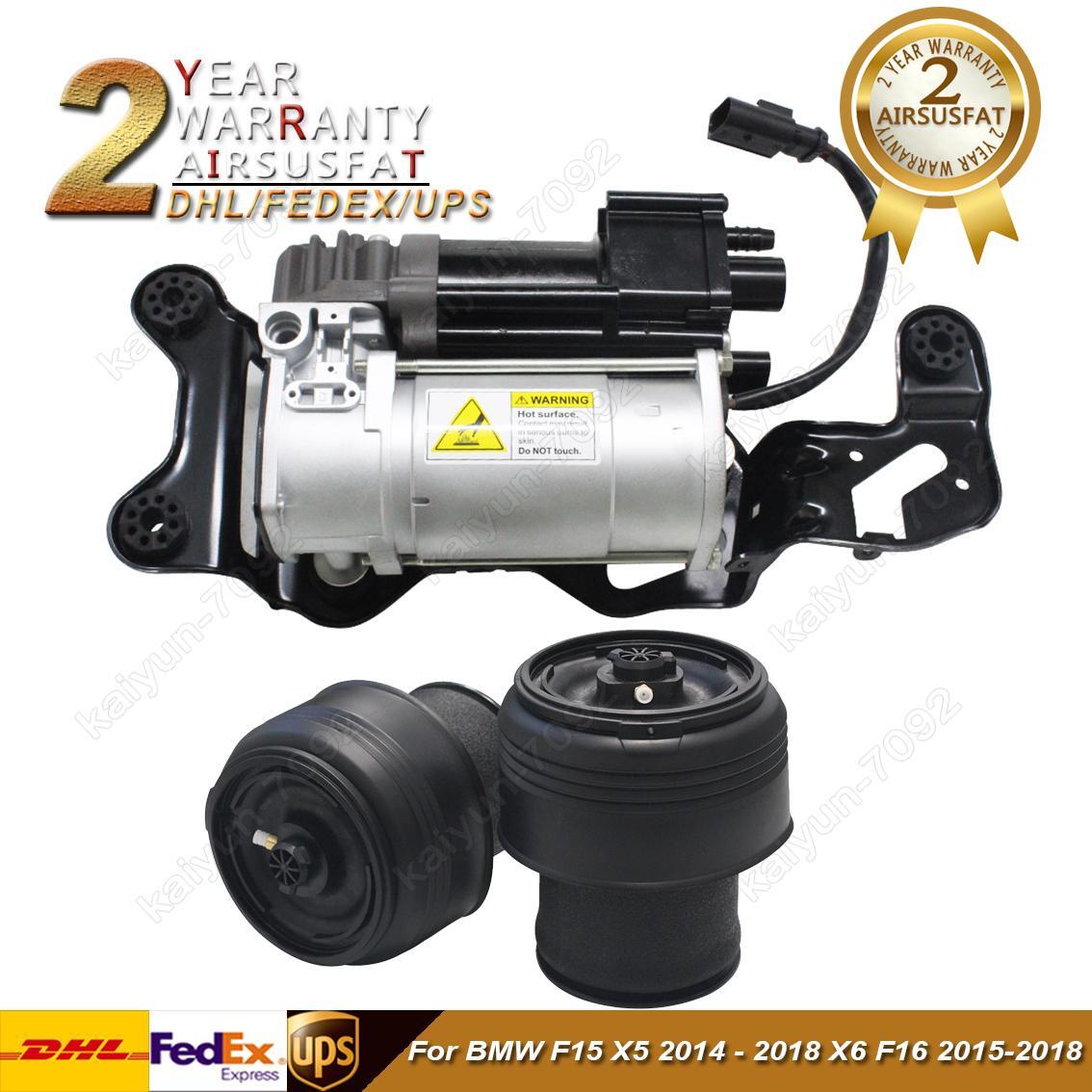 Air Suspension Compressor Pump Air Spring Bag for BMW X5 F15 F85 X6 F16 2012-18