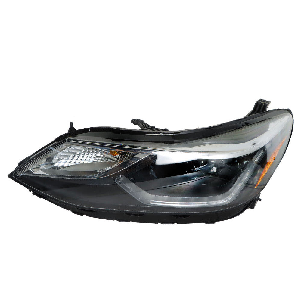 Headlight replacement parts with LED DRL for 2016-2018 for Cruze LH with clear lens halogen bulbs. n