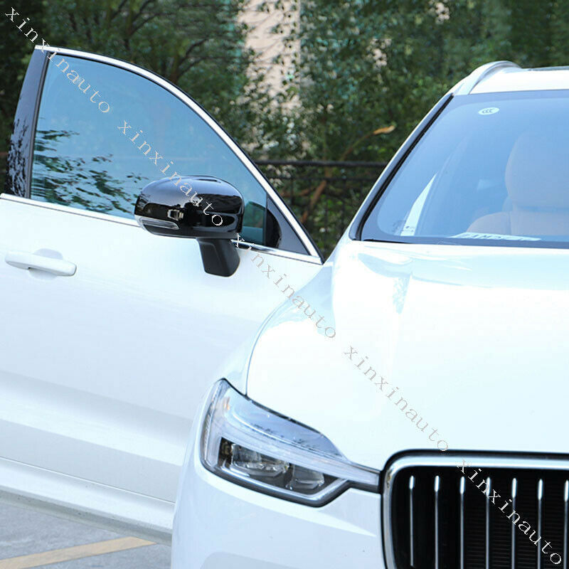 for Volvo XC60 2018-2023 Piano black Side Exterior Rearview Mirror Caps Cover