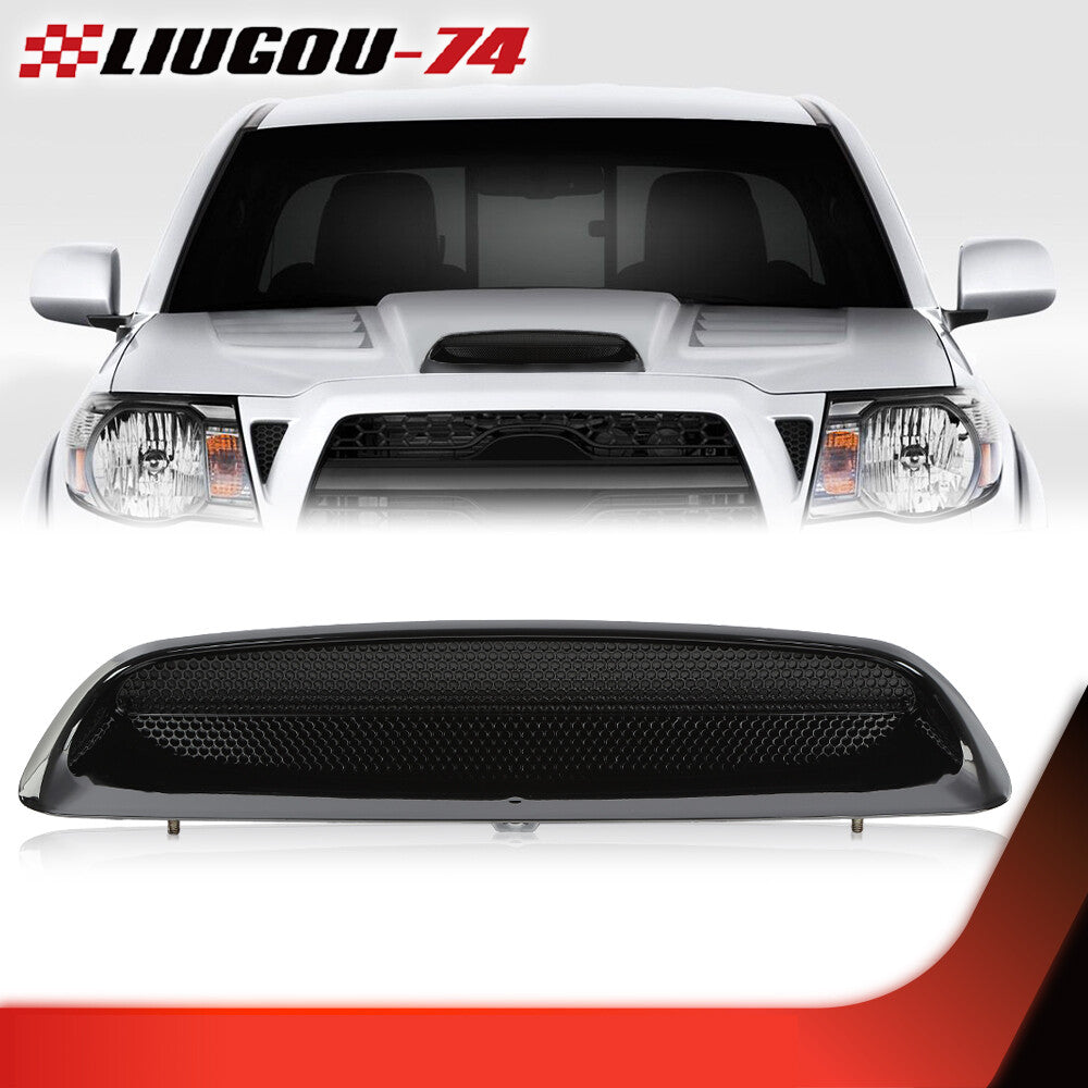 Fits for Tacoma 2005 - 2011 Front Upper Hood Scoop Raised Kit Black - v