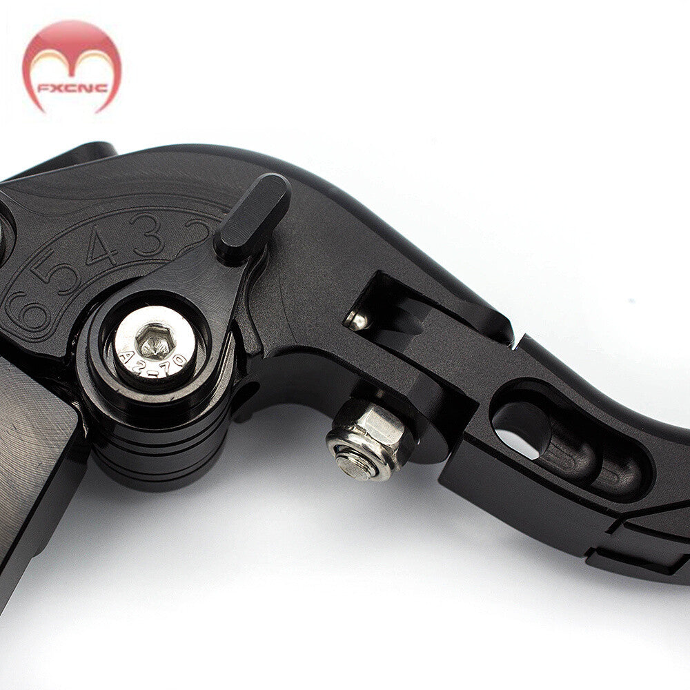 CNC folding extended brake clutch lever for Royal Enfield Himalaya 400 Black