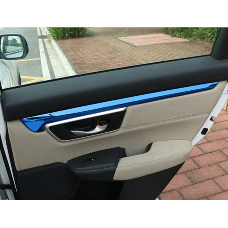 for Honda CR-V 2017-2022 Bright blue Interior Door Panel Strap Decor Cover Trim
