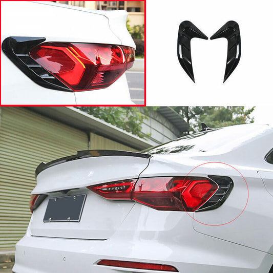 for Audi A3 2022-2024 ABS Glossy Black Rear Tail Light Lamp Strip Cover Trim 2P