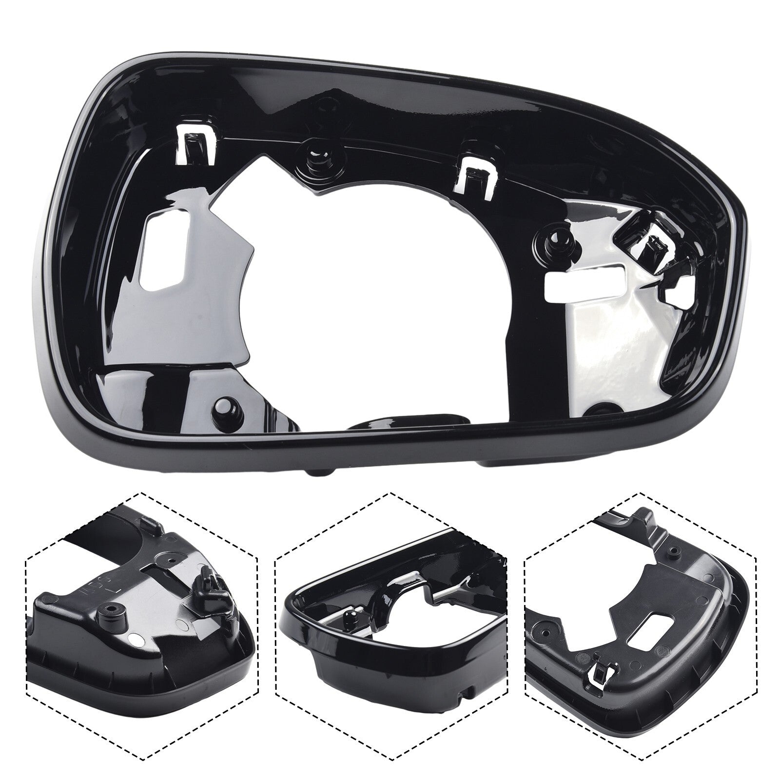 for Ford Fusion 2013-2020 Black Left Driver Side Mirror Frame Trim Replacemen