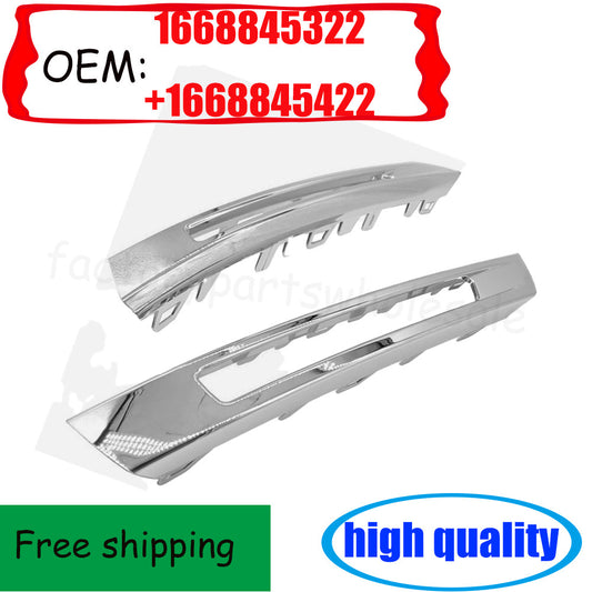 1Pair Front Left+Right Fog Light Cover Trim For X166 GL350/450/550 n