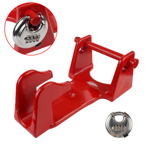 TL-50 Gooseneck Hitch Lock W/Combination Lock RVs Livestock Hauler Trailer Red Q