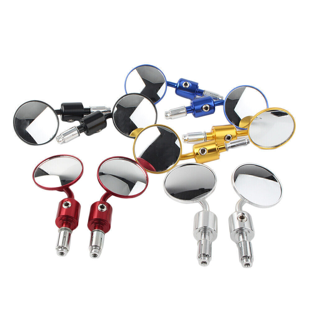 Motorcycle Rearview Side Mirrows For Street Bike Cruiser chopper Scooter Q