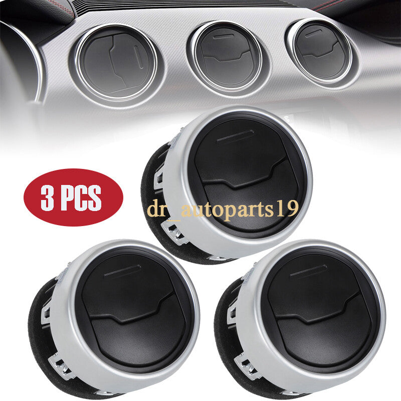 3X Center Dashboard A/C Air Vent Louvre FR3Z-19893-AE For 2015-2020 for Ford for Mustang
