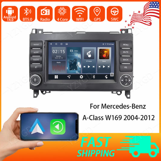 Android 7 Car Radio for Mercedes for Benz A-Class W169 2004-2012 Carplay Stereo GPS