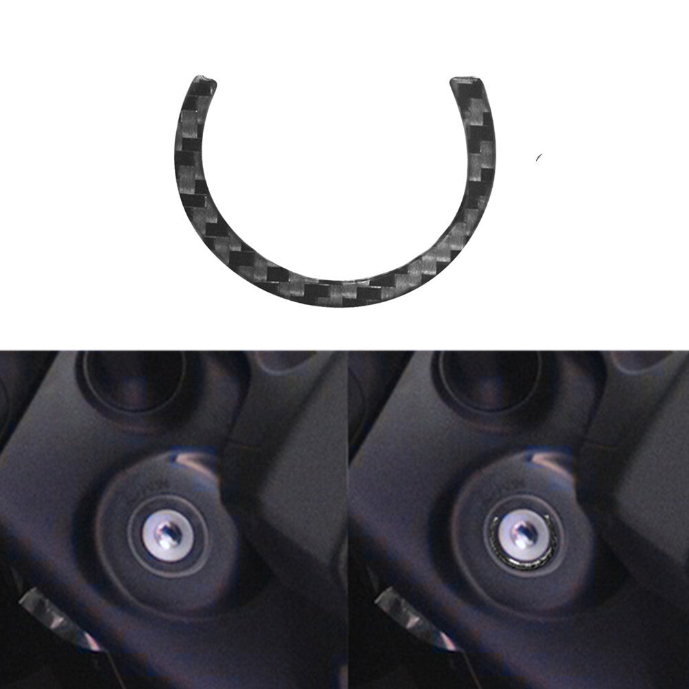 Carbon Fiber Ignition Key Inner Ring Cover Trim for Toyota Hilux 2015-2021