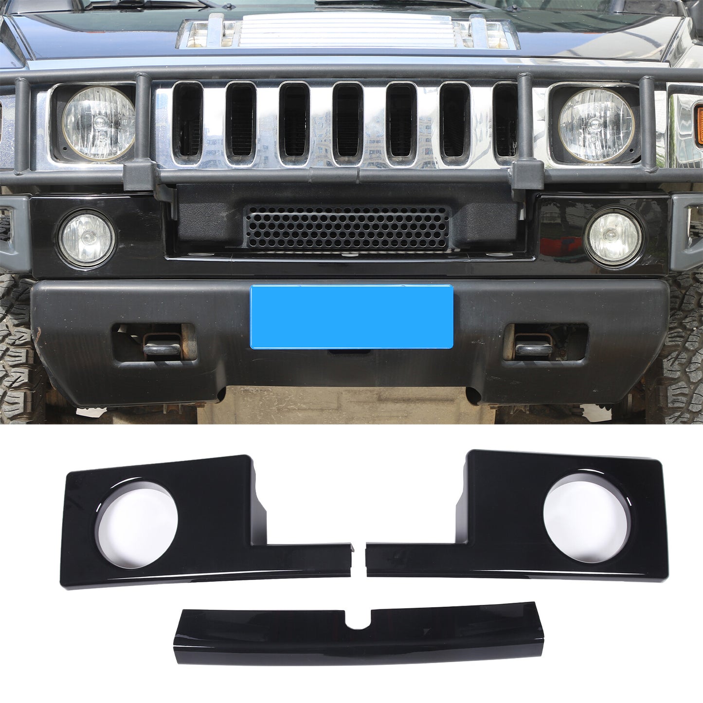 Matte Black Headlight Side Trim Scratch Resistant Cover for -a FJ Cruiser 2007-21- v