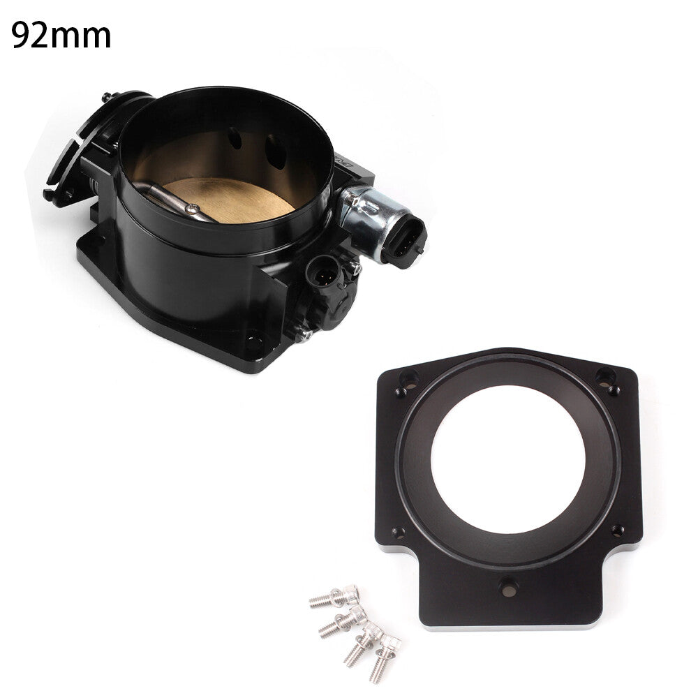 92mm Throttle Body+Throttle Gasket Throttle Position Sensor For LSX LS LS1 LS2 Q